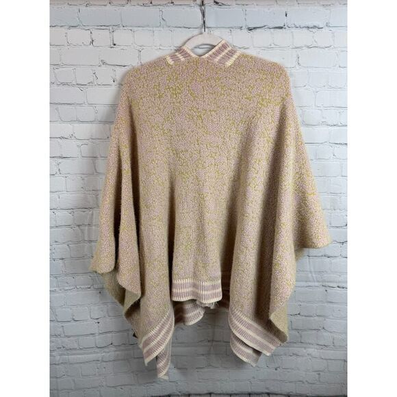 SATURDAY SUNDAY Anthropologie fluffy cozy knit poncho ruana cape wrap OS NWOT - Picture 9 of 10